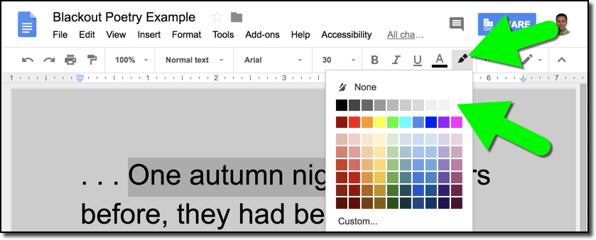 How To Blackout Text In Google Docs