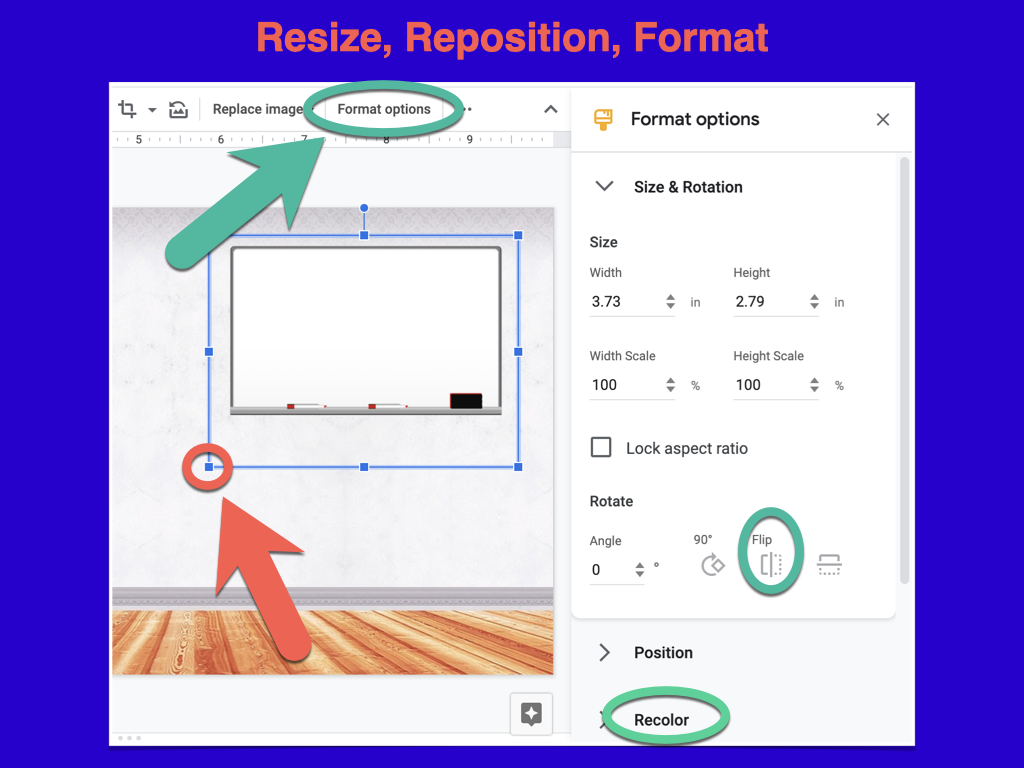 Bitmoji Classroom - Resize Whiteboard